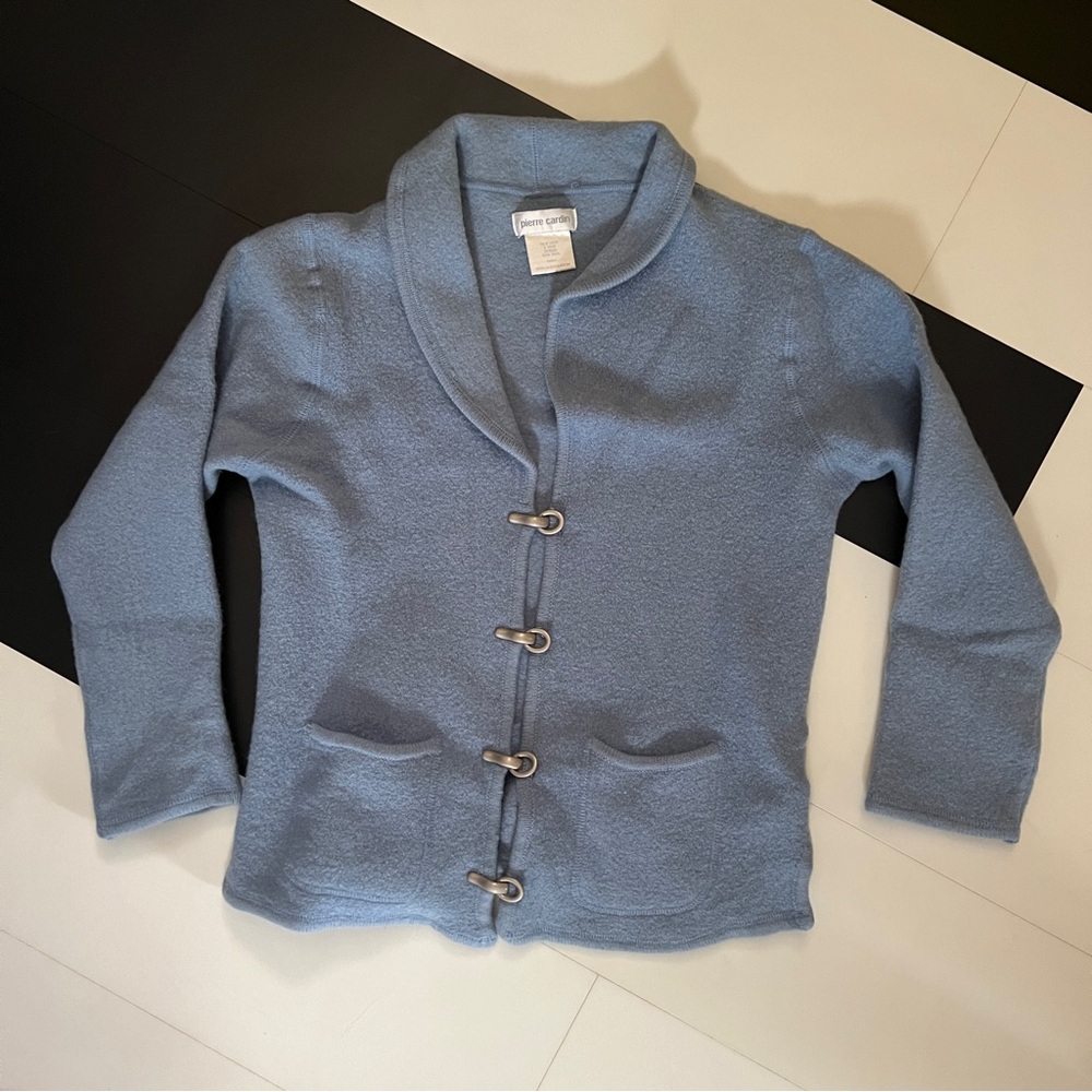 100% Wool Pierre Cardin Cardigan Size Small